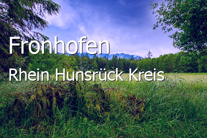 Fronhofen Rhein-Hunsrück-Kreis Fronhofen Kleines Dorf