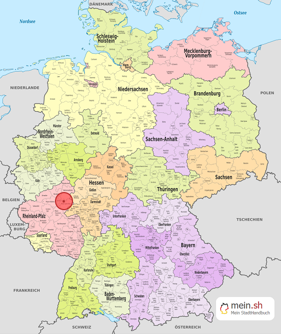 Deutschlandkarte mit Misselberg