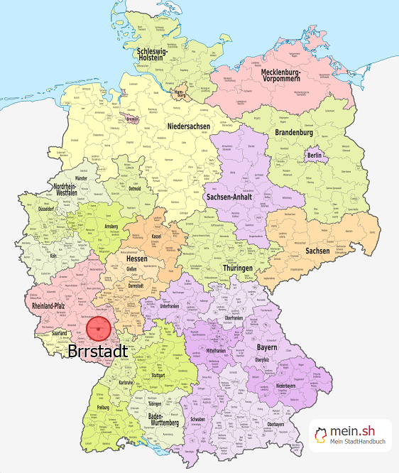 Deutschlandkarte mit Brrstadt
