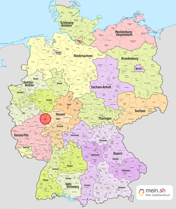 Deutschlandkarte mit Waldm?hlen