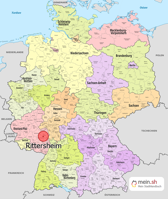 Deutschlandkarte mit Rittersheim