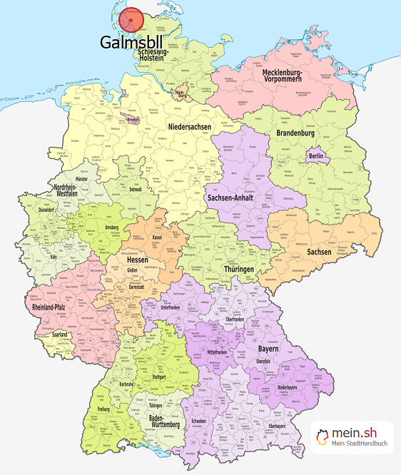 Deutschlandkarte mit Galmsbll