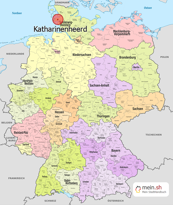 Deutschlandkarte mit Katharinenheerd