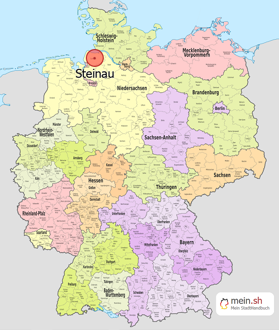 Deutschlandkarte mit Steinau