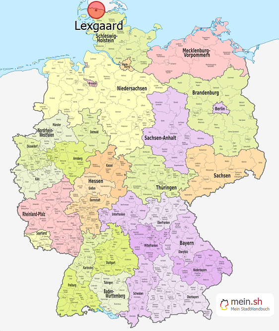 Deutschlandkarte mit Lexgaard