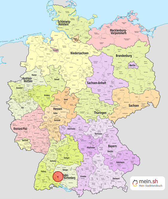 Deutschlandkarte mit B?renthal