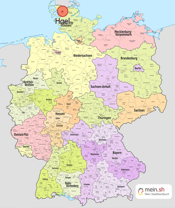 Deutschlandkarte mit Hgel