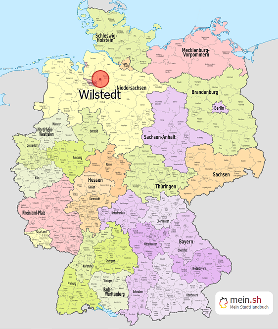 Deutschlandkarte mit Wilstedt