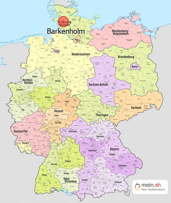 Deutschlandkarte mit Barkenholm