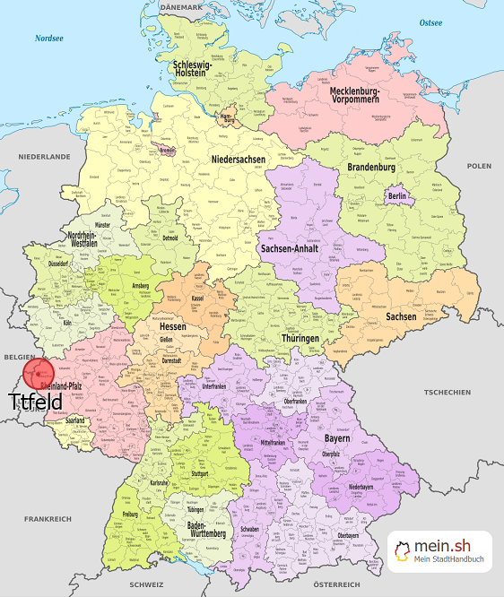 Deutschlandkarte mit ttfeld