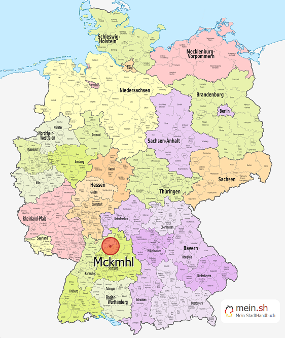Deutschlandkarte mit Mckmhl