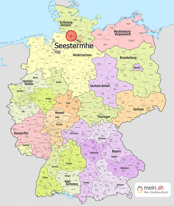 Deutschlandkarte mit Seestermhe