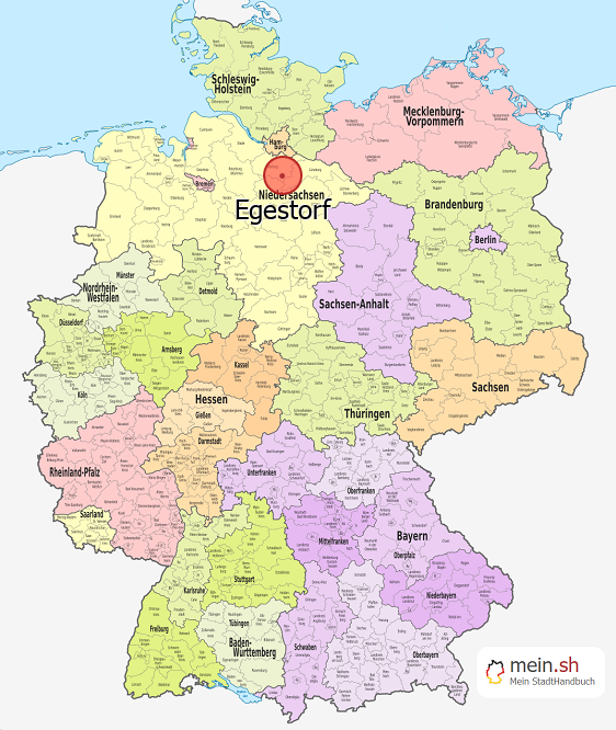 Deutschlandkarte mit Egestorf