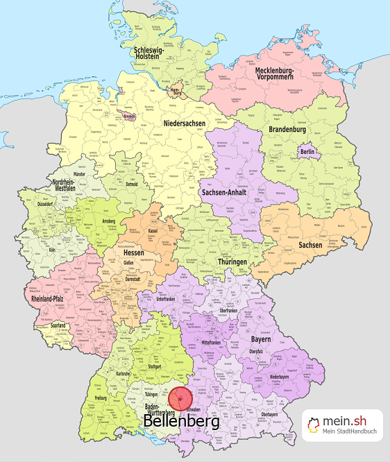 Deutschlandkarte mit Bellenberg