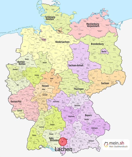 Deutschlandkarte mit Lachen