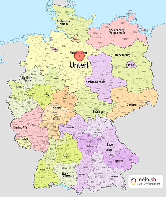 Deutschlandkarte mit Unterl