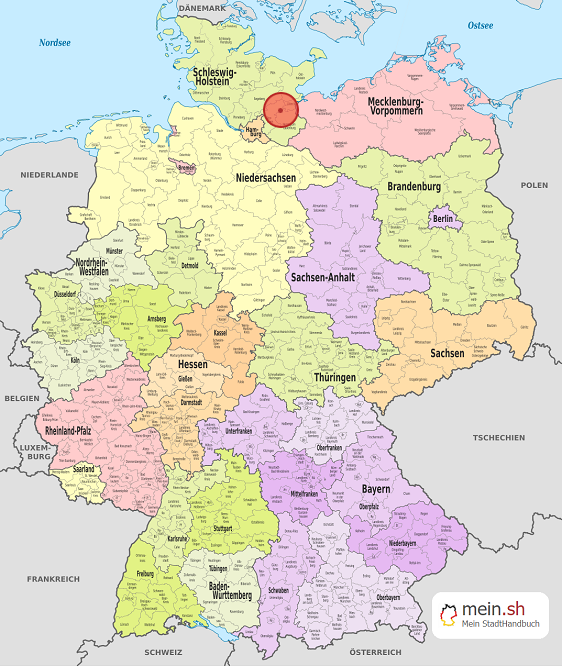 Deutschlandkarte mit Sch?rens?hlen