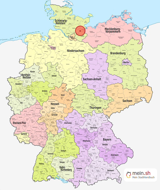 Deutschlandkarte mit Barnitz