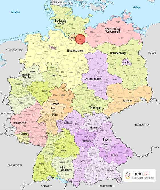 Deutschlandkarte mit G?lzow