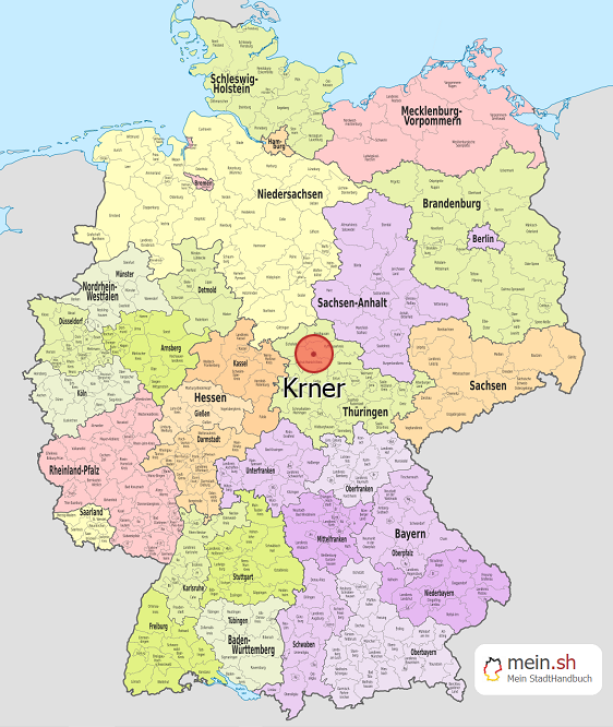 Deutschlandkarte mit Krner
