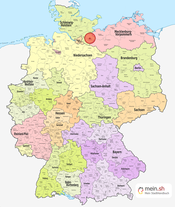 Deutschlandkarte mit B?lau