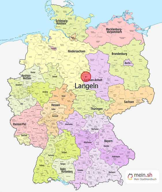 Deutschlandkarte mit Langeln