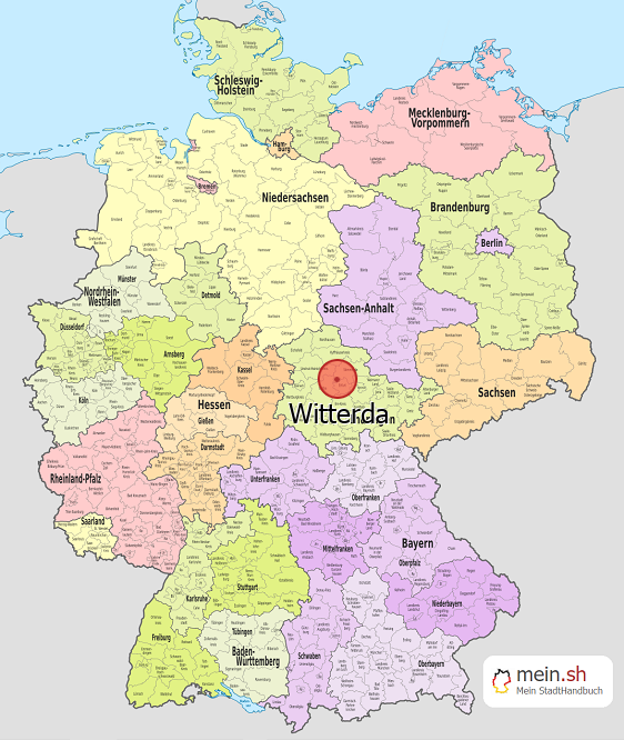 Deutschlandkarte mit Witterda