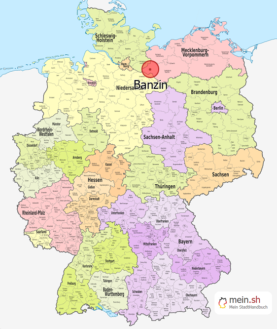 Deutschlandkarte mit Banzin