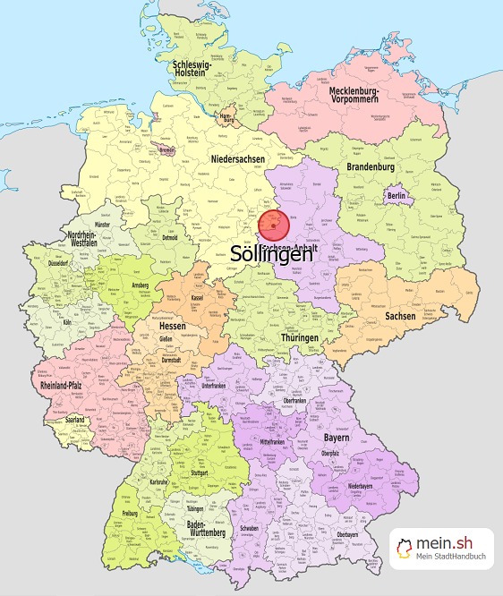 Deutschlandkarte mit Söllingen