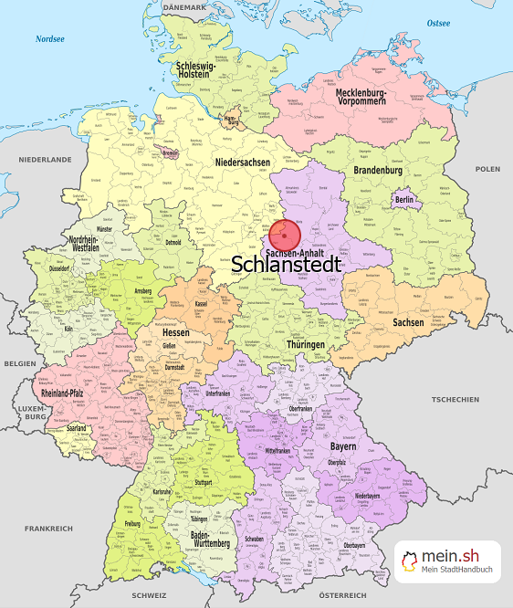 Deutschlandkarte mit Schlanstedt