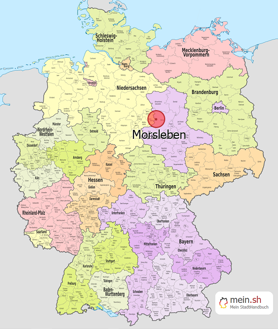 Deutschlandkarte mit Morsleben