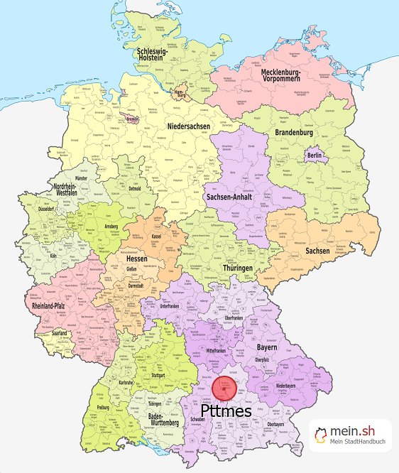 Deutschlandkarte mit Pttmes