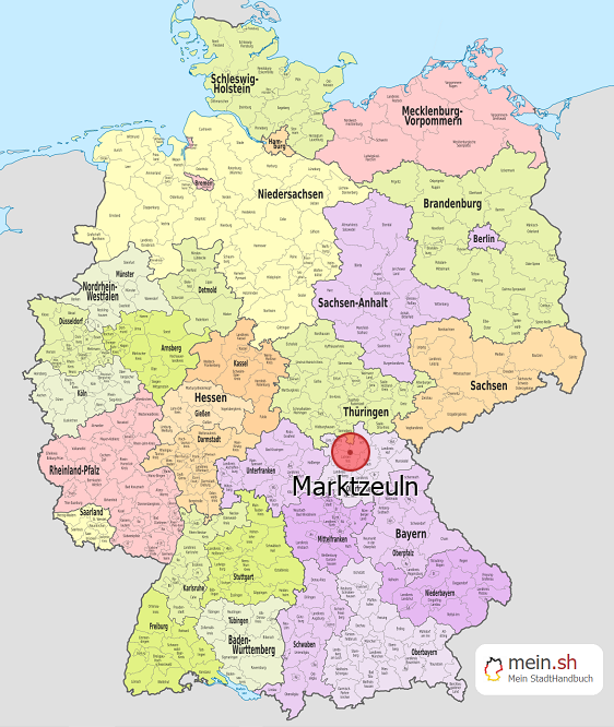 Deutschlandkarte mit Marktzeuln