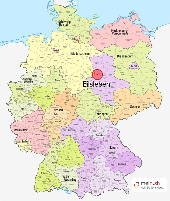 Deutschlandkarte mit Eilsleben