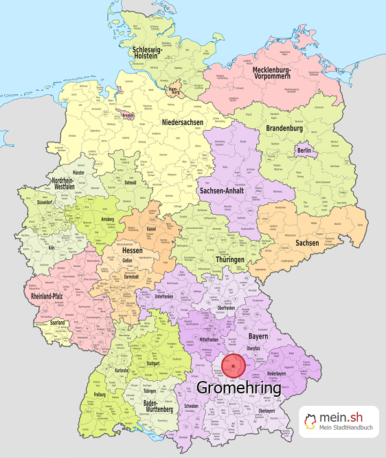Deutschlandkarte mit Gromehring