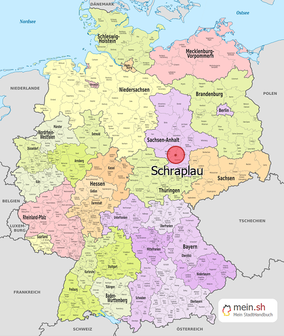 Deutschlandkarte mit Schraplau