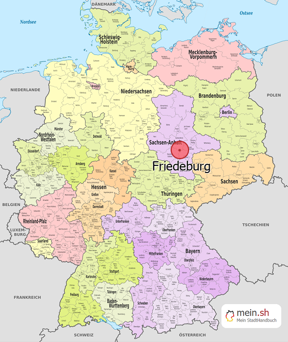 Deutschlandkarte mit Friedeburg