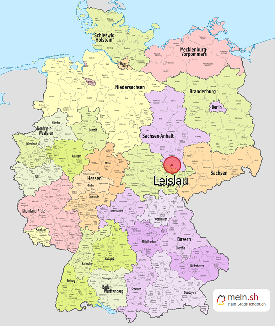 Deutschlandkarte mit Leislau
