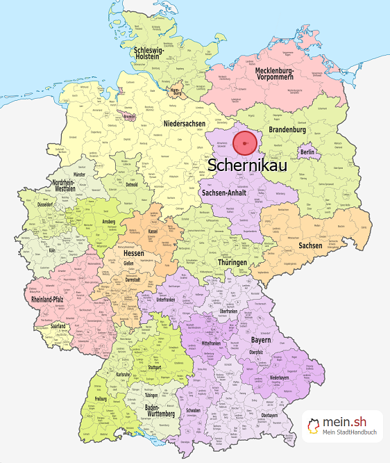 Deutschlandkarte mit Schernikau