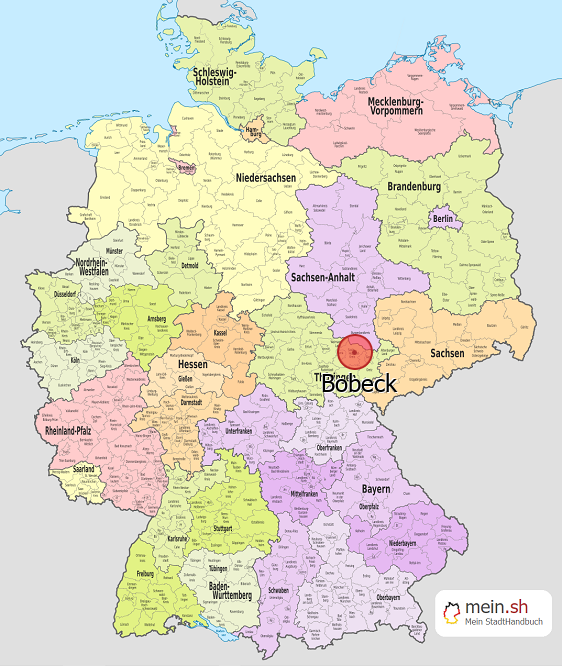 Deutschlandkarte mit Bobeck