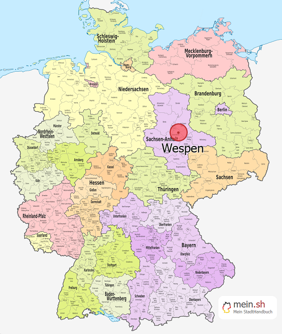 Deutschlandkarte mit Wespen