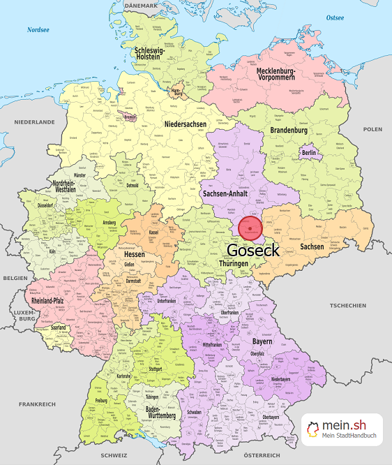 Deutschlandkarte mit Goseck