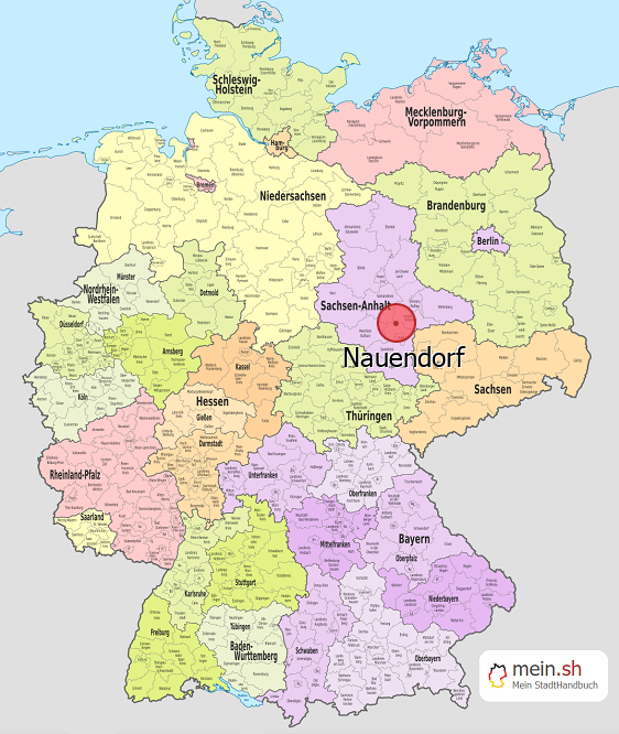 Deutschlandkarte mit Nauendorf