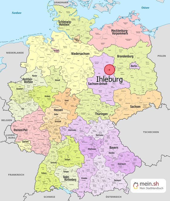 Deutschlandkarte mit Ihleburg