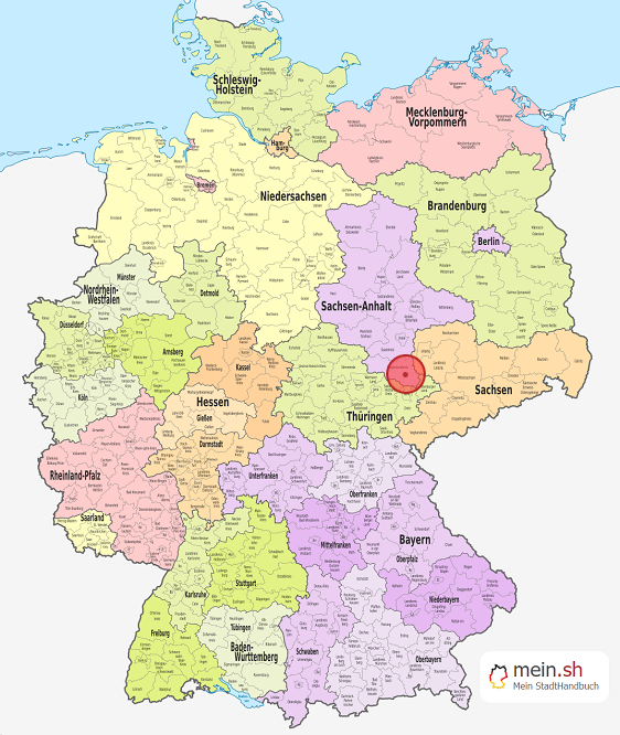 Deutschlandkarte mit Droy?ig