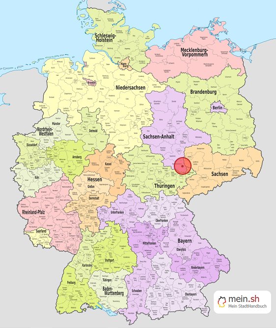 Deutschlandkarte mit Thei?en