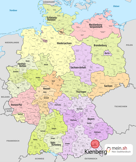 Deutschlandkarte mit Kienberg