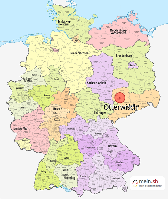 Deutschlandkarte mit Otterwisch