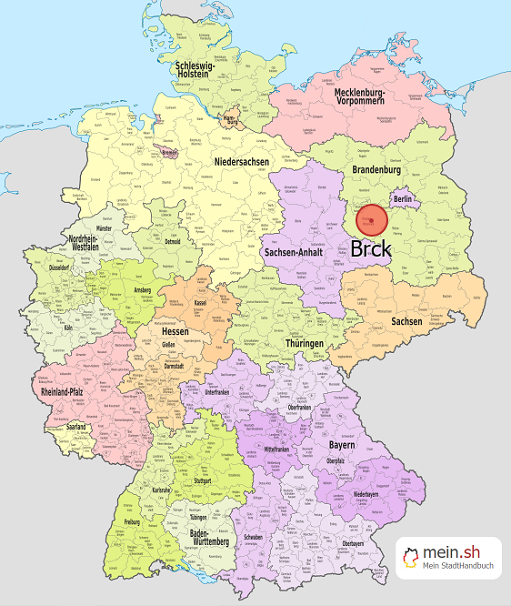 Deutschlandkarte mit Brck