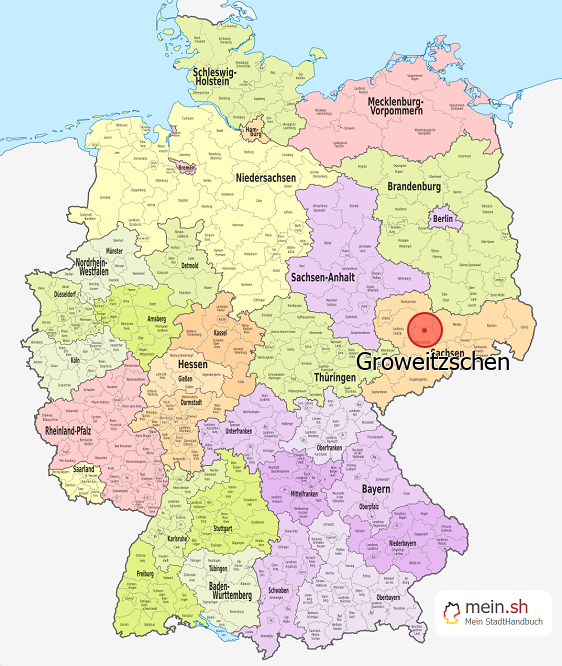 Deutschlandkarte mit Groweitzschen